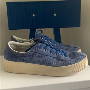 Blue Suede Tretorn Sneakers Size US 9.5